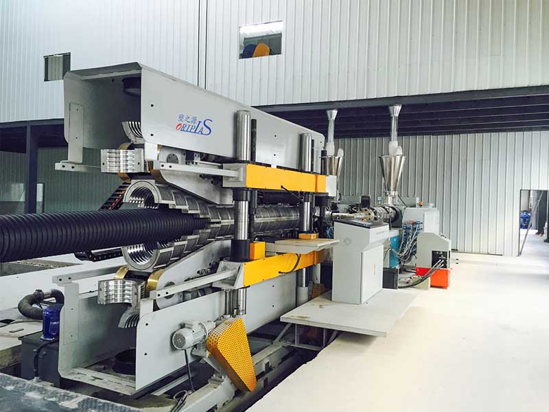 HDPE PP立式双壁波纹管生产线